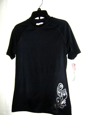 KANU SWIM RASHGUARD GIRLS SIZE S  COLOR BLACK STYLE 1594 NWT  B19-1 - Image 1 of 4