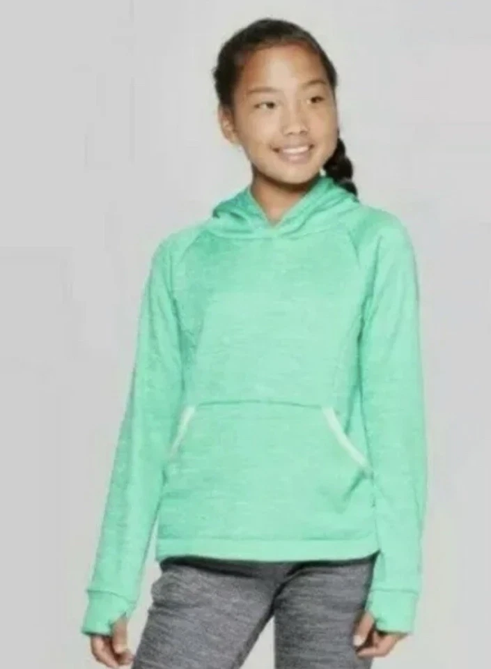 NUEVO Niñas Niños C9 Champion Acogedor Polar Pullover Sudadera con Capucha Verde Menta Talla Pequeña Foto 1 de 2