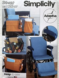 Simplicity S9492 Rollstuhlzubehör Sitzkissen, Organizer Tasche, Fußstütze - Bild 1 von 2