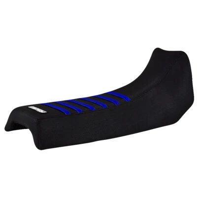 Yamaha XT 250 350 Gripper Seat Cover 1984 - 2000 Black / Blue Ribs #284 - Image 1 of 3