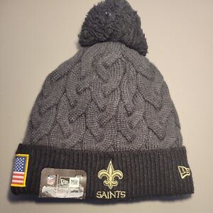 New Era Official NFL Football New Orlean Saints Black Sportknit Beanie Hat