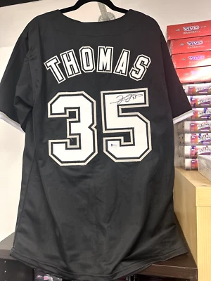 弗兰克·托马斯亲笔签名定制球衣芝加哥白色袜队名人堂贝克特证书 — 第 1/3 张图片