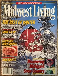 Midwest Living Magazine February 1990 The Best Of Winter - Folk Crafts - Foto 1 di 3