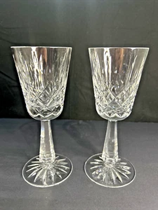 Galway Clifden 6.87” Red Wine Glasses Sparkling Crystal Excellent Set/2 IRELAND - Picture 1 of 7