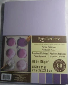Recollections Cardstock Paper 8 1/2" x 11" 50 Sheets 65 lb PURPLE PASSION - Picture 1 of 4
