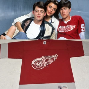 Detroit Red Wings NHL Vintage Logo 7 Jersey Mens XL ASO Ferris Bueller Hockey - Picture 1 of 8