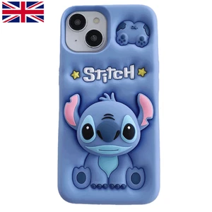 Silicone 3D Stitch Wave Phone Case for Iphone 15 14 13 12 11Pro Max with Holder - Picture 1 of 8