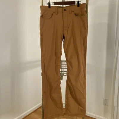 Pantalones Prana Brion para Hombres 32x32 Marrón Calce Ajustado Pierna Recta Tiro Medio Aire Libre Senderismo Foto 1 de 4