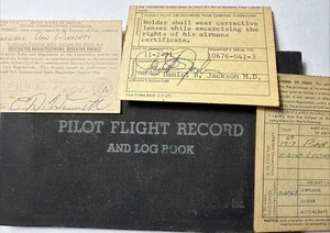 Vintage 1969 Pilot Flight Record Book Student Certificate Radiotelephone Permit - Bild 1 von 19