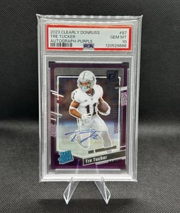 2023 Panini Clearly Donruss - Tre Tucker #87 Purple Autographs /175 PSA 10 - Picture 1 of 2