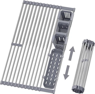 可扩展卷盘干燥架,304 不锈钢水槽盘 Drai — 第 1/4 张图片