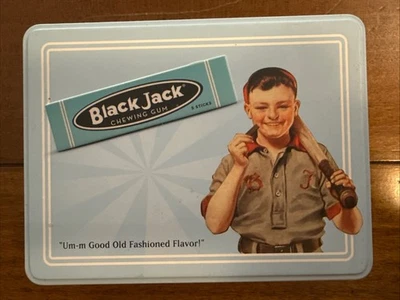 Lata de goma Black Jack (Blackjack) de colección para coleccionistas con 19 paquetes de goma Foto 1 de 3