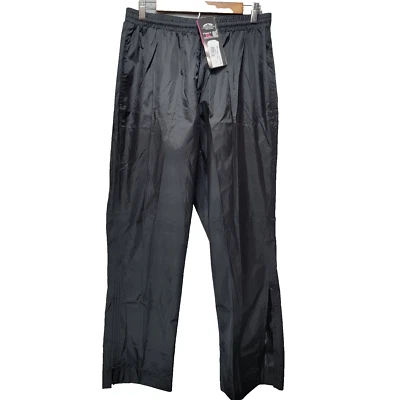 Sun Mountain Cirrus Rain Pants Womens L Black Zip Leg Ankle Waterproof Windproof - Image 1 of 4