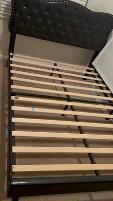 Cama plataforma Crown Mark 5271PUQ - Preta - Imagem 1 de 3