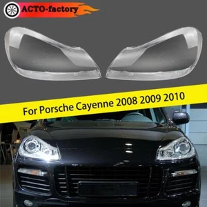 For Porsche Cayenne 2008-2010 Cover Clear Lamp Shell Car Pair Headlight Lens - Picture 1 of 7