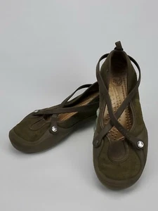 Crocs Celeste Mary Jane braune Damen-Slipper mit gekreuzten Riemen Größe 8 - Bild 1 von 9