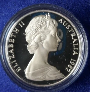 1982 - Australien 10 Dollar Münze, PP, Silber, Box - Bild 1 von 2
