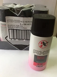 AXE 6 X NEW DESODORANTE DEODORANT ANARCHY FOR HER 150 ML = 900 ML - Imagen 1 de 3