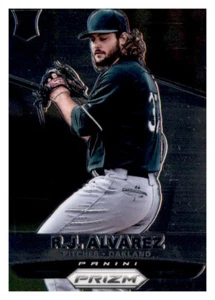 2015 Prizm RJ Álvarez novato radiocontrol inserto MLB PWE A's Athletics #199 - Imagen 1 de 2