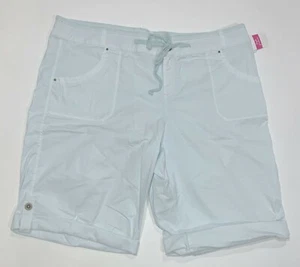 1X  FRESH PRODUCE light blue Stretch Safari Pedal Pushers NWT $79 Roll Up Cotton - Picture 1 of 4