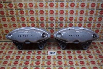2014-2020 INFINITI Q60 FRONT AKEBONO DISC BRAKE CALIPER 4 PISTON SET OEM - Изображение 1 из 4