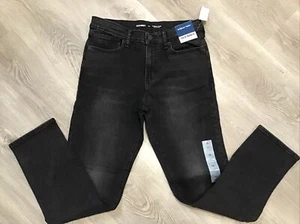 NWT Old Navy Original Taper Black Denim Jeans Boys Sz 16 Adjustable Waist Pants - Picture 1 of 9