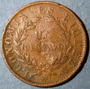 1 Centavo 1853 Chile KM# 127 - Picture 1 of 2