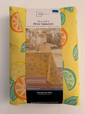NEW! FAST SHIPPING Mainstays PEVA Vinyl Tablecloth, 60" x 84" Rectangle - Image 1 of 4