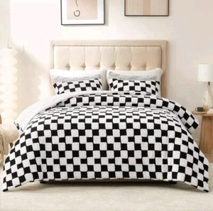 Cozy Bliss Flauschiges King Size Bettdecken-Set Weich Sherpa 3-teilig Warm Bettwäsche - Bild 1 von 8