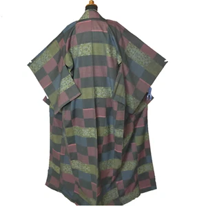 Vintage kimono Robe Komon Jacket Colorful checkered pattern 9560 - Picture 1 of 14