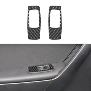 2X Carbon Fiber Door Switch Inner Frame Cover Trim For Ford Ranger 2019-2022 - Picture 1 of 16