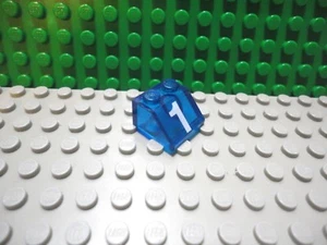 Lego 1 Trans Dark Blue 2x2 sloped printed brick 1 - Bild 1 von 1
