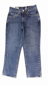 Vtg Red Engine Jeans Women's size 27 Crop  Med Wash Navy Distressed - Picture 1 of 9