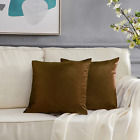 Decorative Throw Pillow Covers,20 X 20 Chocolate Couch Pillow Covers,velvet Squa