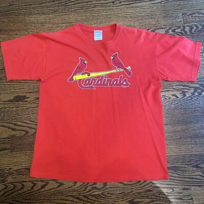 ST. LOUIS CARDINALS - 2008 Gildan Heavy Cotton BLANK T-SHIRT RED - SZ *YOUTH XL* - Image 1 of 4
