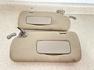 2000-2003 NISSAN MAXIMA RH & LH SUN VISOR SET COLOR TAN OEM - Picture 1 of 4