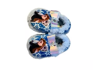 DISNEY'S FROZEN Little Girls Slippers w Lace, Size 9/10 - Picture 1 of 3