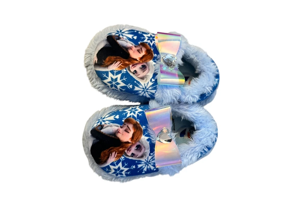 Disney'S FROZEN Little Girls 蕾丝拖鞋,9/10 码 — 第 1/3 张图片