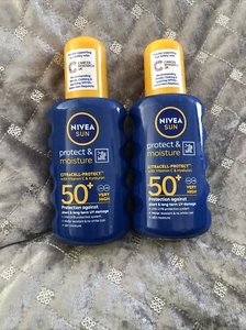 2 X 200ml Nivea Sun Protect & Moisture 50 - Picture 1 of 1