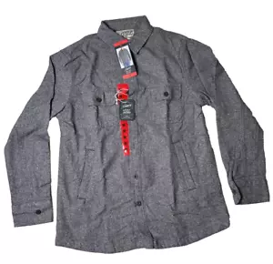 Grayers Men's Heavyweight Shirt Jacket 100% Cotton Grey Medium - Picture 1 of 10