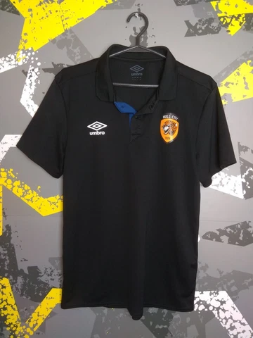 Hull City Training Jersey Football Polo Shirt Black Umbro Mens Size M ig93 Cover