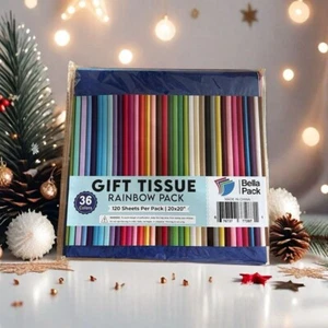 120 Sheets 36 Colors, Gift Tissue Paper For Christmas, Birthdays, Holidays - Picture 1 of 13