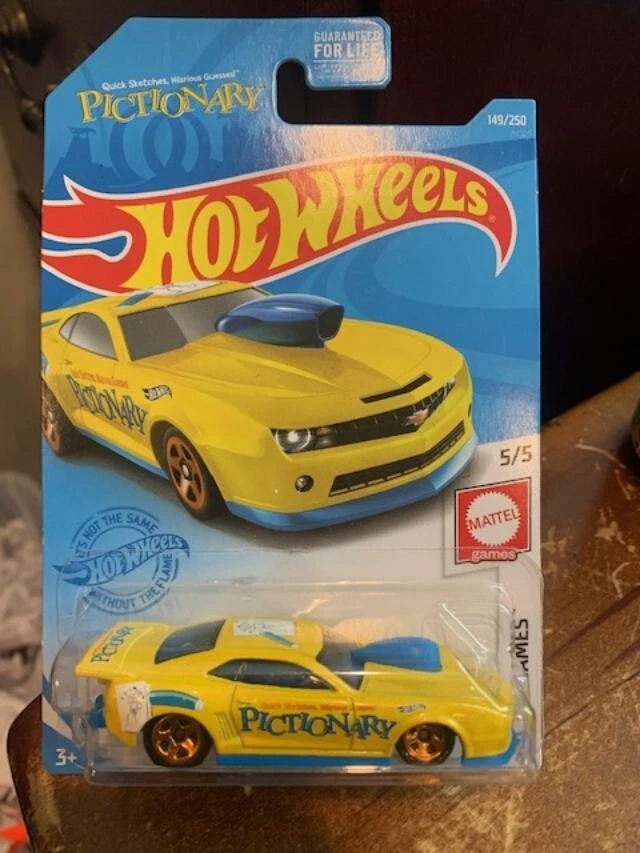 2021 Hot Wheels Mattel Games '10 Pro Stock Camaro #148 Yellow - Image 1 of 1