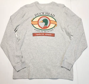 $48 New DUCK HEAD Made To Be Worn T-Shirt Men's MEDIUM M Long Sleeve Gray Cotton - Picture 1 of 6