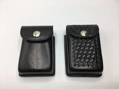 Tex Shoemaker Police EMS EMT Duty Black Leather Cigarette Glove Accessory Pouch