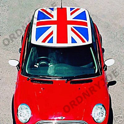 BMW Mini Union Jack decalcomania tetto. Cooper, Mini One, bandiera. - Immagine 1 di 4
