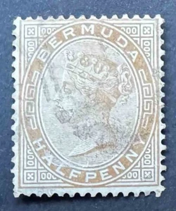 Bermuda - QV - 1880 - 1/2d stone - ULH - SG19 - Picture 1 of 2