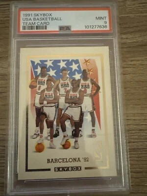 1991 Skybox USA Basketball Team Card PSA 9 MINT - Image 1 of 2
