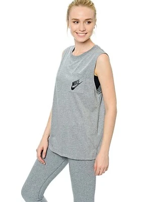 Женская майка Nike Activewear Muscle Tank серая/черная размер M 743970-091 - Изображение 1 из 4