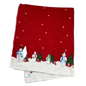 Martha Stewart Everyday Christmas Throw Urlaub Schneemann Vliesdecke - Bild 1 von 7